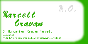 marcell oravan business card